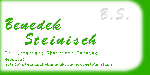 benedek steinisch business card